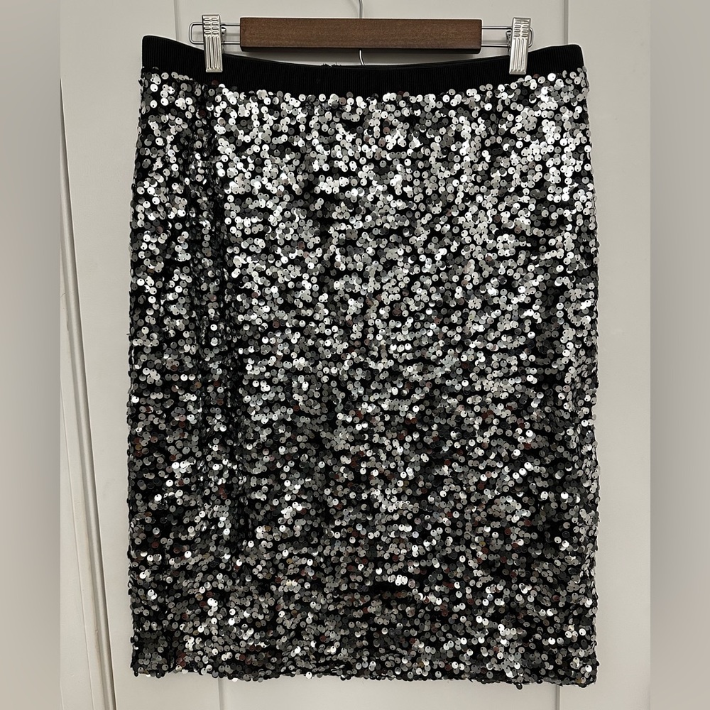 H&M Silver sequin Skirt